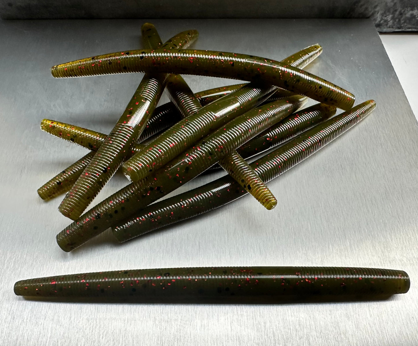 Kana Fishing -5" Se(a)nko Worms - Dark Watermelon Pumpkin